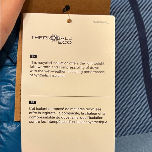 NWT THE NORTH FACE Women’s ThermoBall Eco Insulated Jacket (Banff Blue) small - Picture 5 of 11